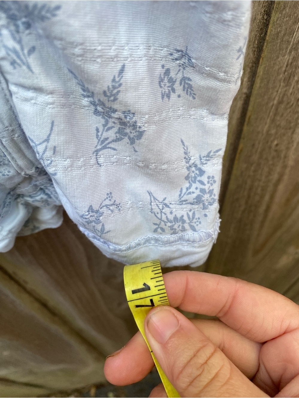 Anthropologie Pilcro Pointelle Floral Henley Tank Blue Small Y2K - Picture 8 of 9